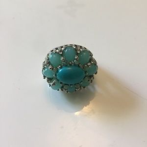 Blue Stone Art Deco Vintage Ring